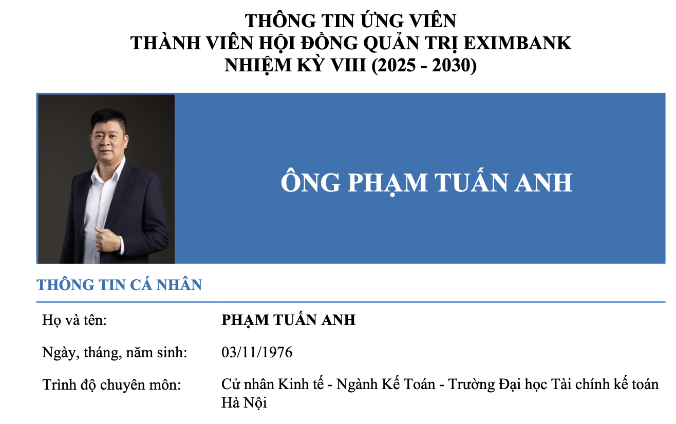 Tiểu sử và Kinh nghiệm của Ông Phạm Tuấn Anh